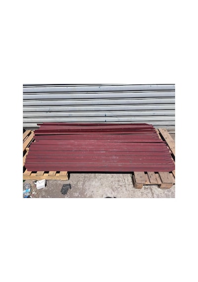 Tr Bahçe Çit Direği Profil Seti Çelik Köşebent Kırmızı 40x40mm 200cm 11'li Paket