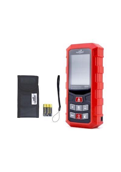 Dawreek Mesafe Ölçer H01 Red 80 Metre Dijital El Tipi Mesafe Ölçüm Cihazı