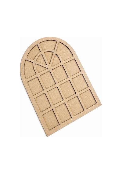 30x50cm Dekoratif Hint Penceresi Ham Mdf Boyanabilir Dekoratif Oval Ahşap Çerçeve