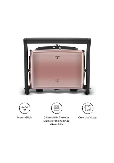 Karaca Gastro Grill Glass Premium 2400 W Tost Makinesi