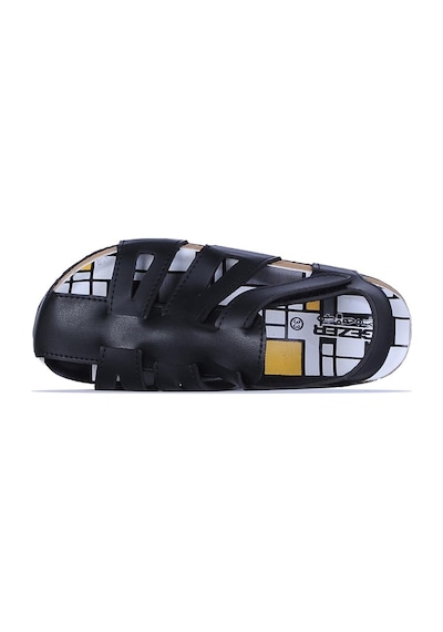 Gezer 00156 Siyah Cırtlı Yazlık Erkek Çocuk Sandalet Siyah