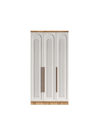 Flora 3 Kapaklı Komple Mdf Gardırop - Elbise Dolabı