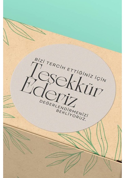 Teşekkür Ederiz Değerlendirme Sticker 3x3cm St2179 Çok Renkli