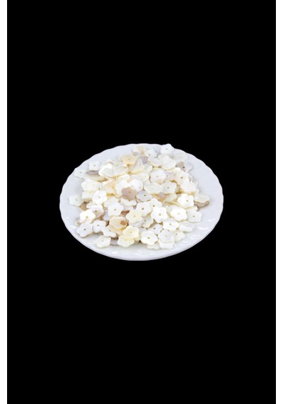 Ortadan Delikli 10 Mm Papatya Sedef Boncuk 45 Adet