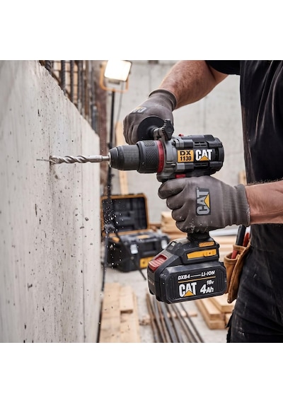 Cat Dx1130.1 18volt/4.0ah Li-ion 80nm Çift Akülü Kömürsüz Profesyonel Şarjlı Darbeli Matkap