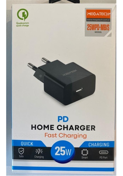 Megatech 25w Siyah Pd Type-c Ev Şarj Kafa