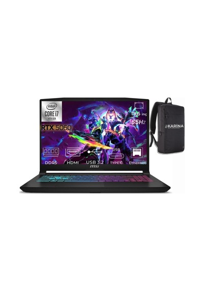 MSIKatana 15 Hx i7-14650HX B14wfk-817xtr-k10 96 GB 2 TB RTX5060 15.6" Dos Dizüstü Bilgisayar