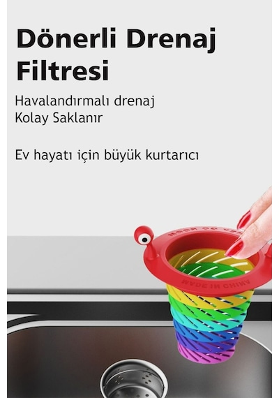 Küvet Duşakabin Filtre Plastik 6 Kademeli Mutfak Gider Filtresi Lavabo Süzgeç Katlanır Evye Tıpası P Diğer