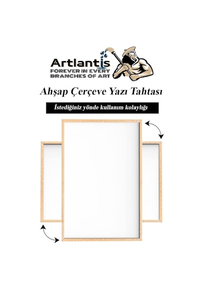 Artlantis Duvara Monte Beyaz Yazı Tahtası 60 x 90 CM