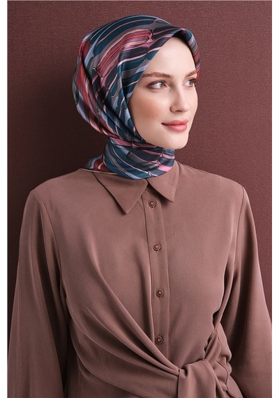 Armine Saf İpek Sura Eşarp 9616d 37 Buz Mavi