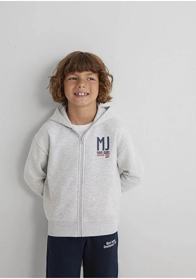 Mavi Fermuarlı Gri Erkek Çocuk Sweatshirt M6s10138-88467 Gri