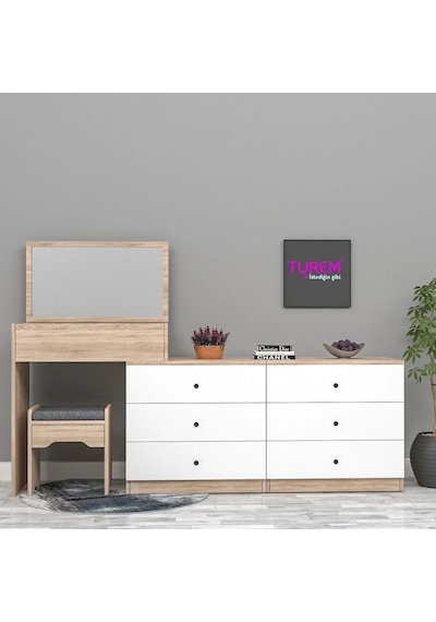 Mocca Makyaj Masası Mdf Sis Gri