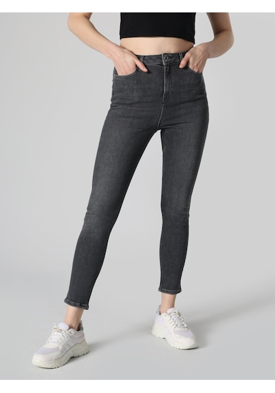 Colin's 760 Diana Süper Slim Fit Yüksek Bel Dar Paça Gri Jean Kadın Pantolon CL1063471_Q1.V1_DN40046