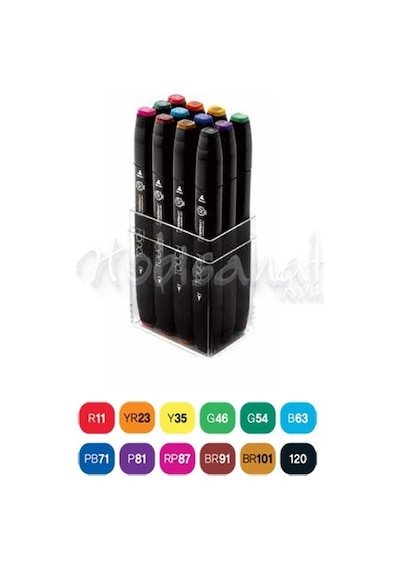 Touch Twin Marker Kalem 12Li Set Ana Renkler
