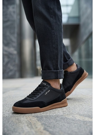 Lufian 26k111230296 Milo Erkek Hakiki Deri Klasik Sneaker Siyah
