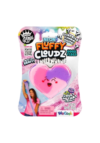 Eco Lounge Neon Fluffy Cloudz Kalp Slime 11312 Pembe