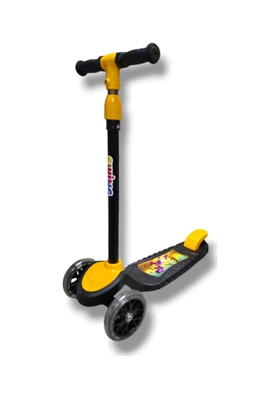 3 Tekerlekli Led Işıklı Çocuk Scooter Sarı