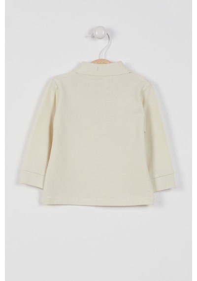 U.S. Polo Assn. Lisanslı Classic Uzun Kol Yakalı Bebek Sweatshirt - Ekru
