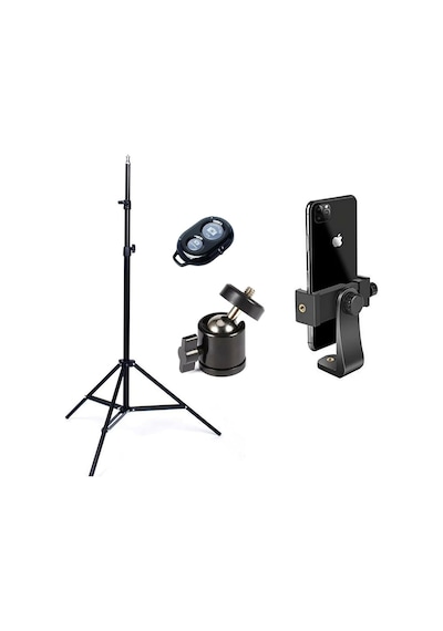 Telefon Tripod Tutucu Başlık + Tripod 90 Yönlendirme Aparatı 360 Derece Dönebilen Başlık Tüm T