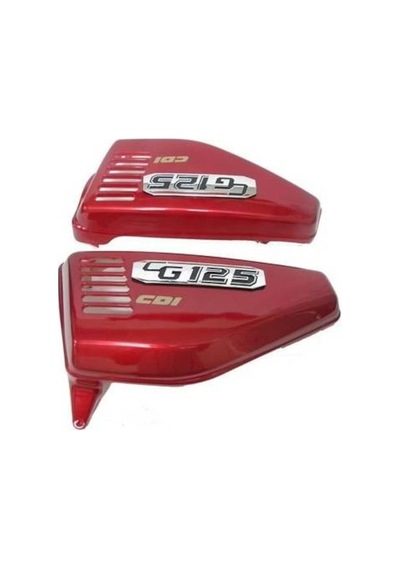 Cg 125 Yan Kapak / Akü Kapağı Takımı - Sağ Sol - Kırmızı