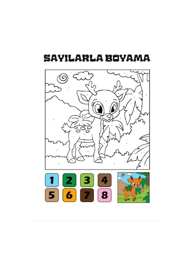 Çocuklar İçin Sayılarla Boyama Kitap Seti 2 Kitap
