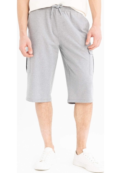 Defacto Relax Fıt Sweatshirt Kumaşı Uzun Şort T4693az26smgr210 Gri-gr210