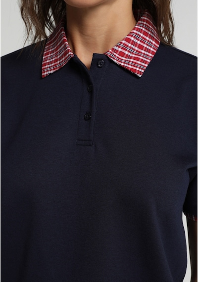 Colin's Colins Regular Fit Shirt Neck Düz Kadın Lacivert Kısa Kol Tişört Cl1083066 Q1.v2 Nav