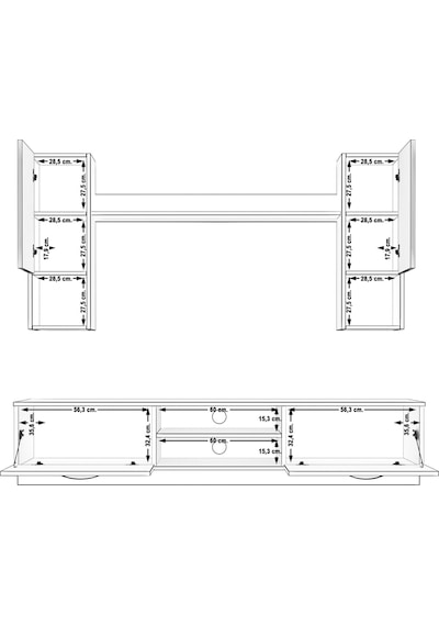 Decoraktiv Eko 5dab Mdf Dvd Tv Ünitesi Tv Sehpası Pera - Siyah