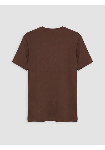 Lcwaıkıkı Classic Kahverengi Slim Fit %100 Pamuk Basic Tişört