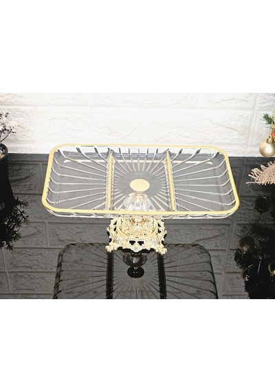 Paşabahçe Elegance Bölmeli Gold Döküm Ayaklı Sunum Kayık Dikdörtgen Tabak & Servis Tabak 27 Cm Beyaz Paşabahçe Elegance Bölmeli Gold Döküm Ayaklı Sunum Kayık Dikdörtgen Tabak & Servis Tabak 27 Cm Beyaz
