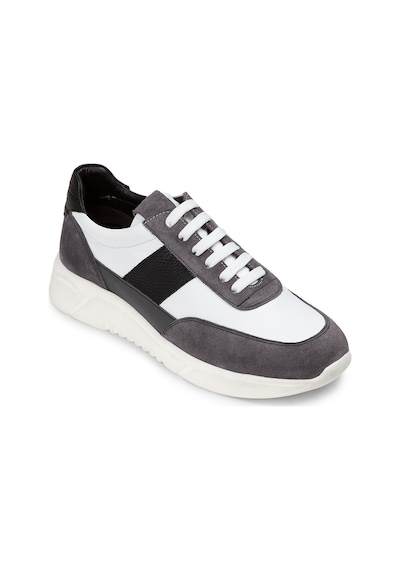 Deery Hakiki Deri Gri Erkek Sneaker Ayakkabı - 01963Mgrıe01 Gri