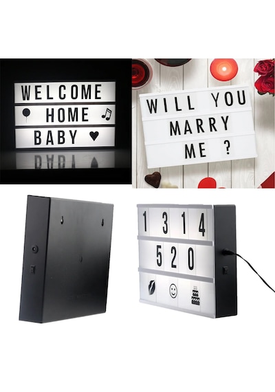 A4 Led Işıklı Yazı Panosu Lightbox 30 Cm X 22 Cm X 5 Cm Beyaz