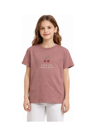 Yale Kids 8-12 Yaş Kız Çocuk Tişört Gül Kurusu