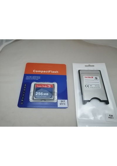 Sandisk 256 Mb Compact Flash Kart+ Pcmcıa Adatör