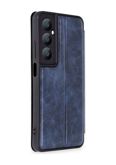 Realme C65 Kılıf Flip Cover - Lacivert Bz8683140767976