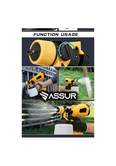 Assur Plus 21V Çift Akülü 300 MM Vernik Sprey Boya Püskürtme Makinesi - 2519