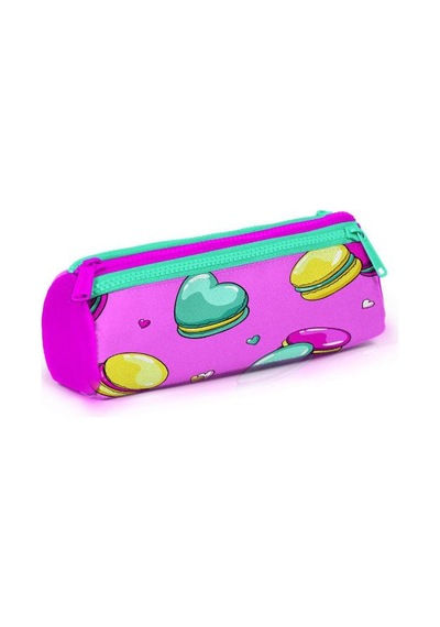 Coral High Kids Açık Pembe Su Yeşili Makaron Desenli Usb'li 3 Lü Okul Çanta Seti Set0123261 Çok Renkli