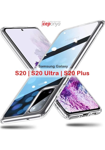 Galaxy S20 Ince Esnek Şeffaf Süper Silikon Kılıf