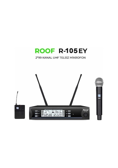 Powermaster Roof R-105ey 2x99 Kanal Uhf 1 El 1 Yaka Telsiz Mikrofon