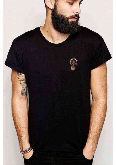 Groot Music Dans Baskılı Siyah Erkek Tshirt (530967304)