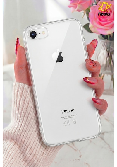 Fibaks iPhone 7/8/se Uyumlu Kılıf Kamera Korumalı Yumuşak Şeffaf Ince Süper Silikon