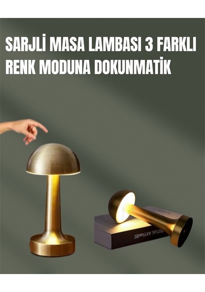 %100 Kademeli Ayarlanabilir Işık Usb Şarjlı Masa Lambası Çr