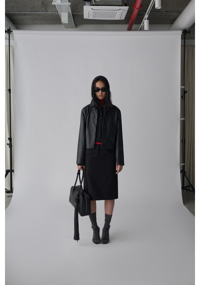 Suud Collection Siyah Margo Büyük Deri Çanta