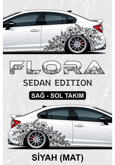 Flora Sedan Edıtıon Sticker Kaplama Siyahmat - 853620506