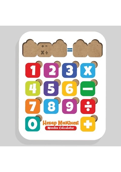 Moon Beavers Hesap Makinesi Ahşap Eğitici Oyun Çok Renkli