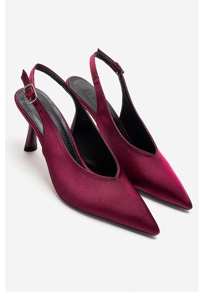Esatsani Bordo Saten Arka Açık 9 Cm İnce Topuklu Özel Günler Davet Stiletto Kadın Ayakkabı Bordo Saten Esatsani Bordo Saten Arka Açık 9 Cm İnce Topuklu Özel Günler Davet Stiletto Kadın Ayakkabı Bordo Saten