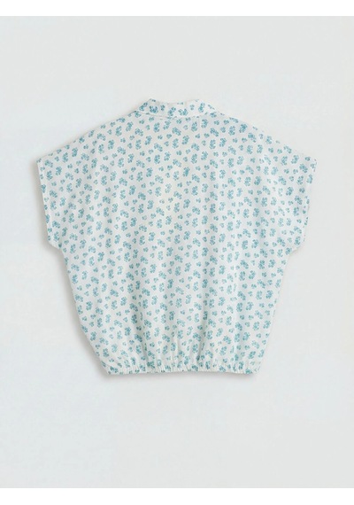 LC Waikiki Lcw Kids Yeşil Çiçekli Kız Çocuk Gömlek Pale Green Prınt