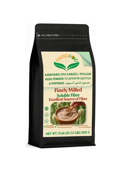 %100 Doğal Psyllium Husk Tozu 500 G Karnıyarık Otu Kabuğu Tozu