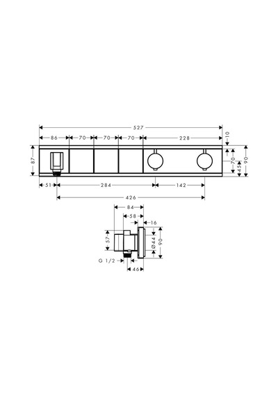 Hansgrohe Rainselect Termostatik Ankastre Banyo Bataryası 3 Çıkış Krom