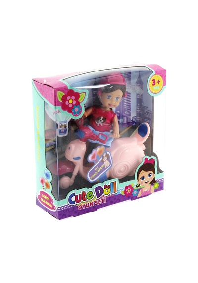 Cute Doll Mini Bebek Ve Pembe    Vespa